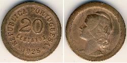 20 Centavo First Portuguese Republic (1910 - 1926) 青铜 