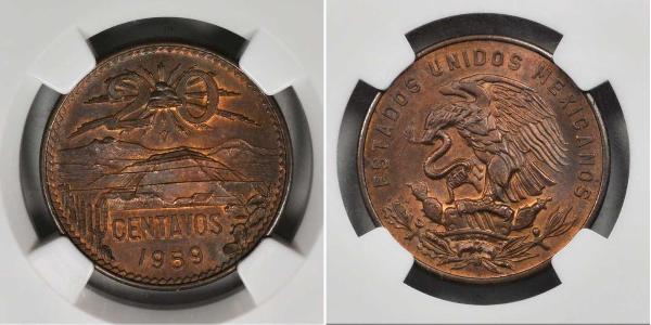 20 Centavo 墨西哥 青铜 