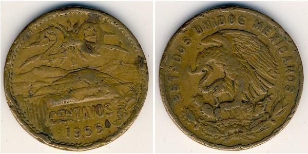 20 Centavo 墨西哥 青铜 