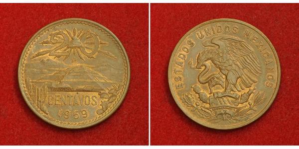 20 Centavo 墨西哥 青铜 