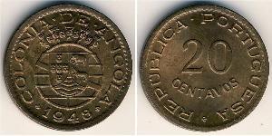 20 Centavo 葡萄牙 / 葡屬西非 (1575 - 1975) 青铜 