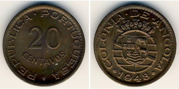 20 Centavo 葡萄牙 / 葡屬西非 (1575 - 1975) 青铜 