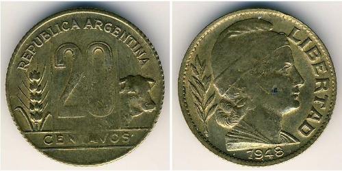 20 Centavo 阿根廷 青铜 