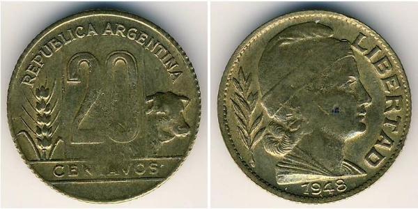 20 Centavo 阿根廷 青铜 