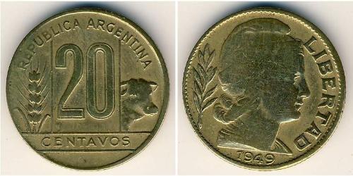 20 Centavo 阿根廷 青铜/铝 