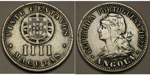 20 Centavo / 4 Macuta Portugal / Portuguese Angola (1575-1975) Copper/Zinc 