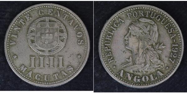 20 Centavo / 4 Macuta 葡萄牙 / 葡屬西非 (1575 - 1975) 銅/Zinc 