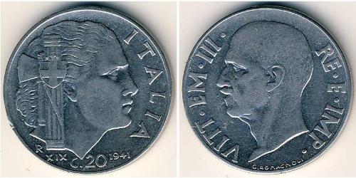 20 Centesimo Kingdom of Italy (1861-1946) Acero inoxidable 