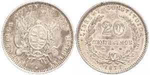 20 Centesimo Uruguay Argent 