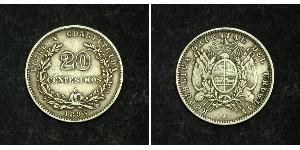 20 Centesimo Uruguay Argent 