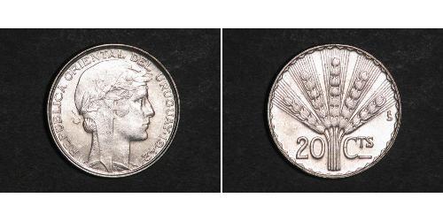 20 Centesimo Uruguay Argent 