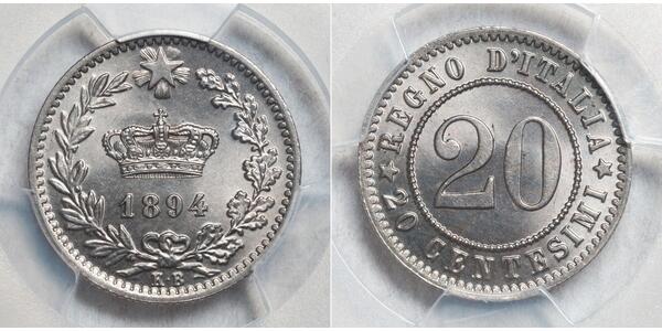 20 Centesimo Italy / Kingdom of Italy (1861-1946) Copper/Nickel Umberto I (1844-1900)