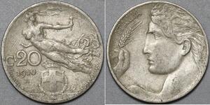 20 Centesimo Kingdom of Italy (1861-1946) Nichel 