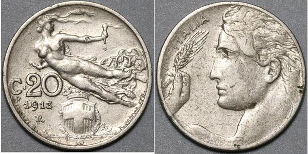 20 Centesimo Kingdom of Italy (1861-1946) Nickel 
