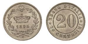20 Centesimo Italia / Kingdom of Italy (1861-1946) Rame/Nichel Umberto I (1844-1900)