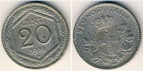 20 Centesimo Kingdom of Italy (1861-1946) Rame/Nichel 