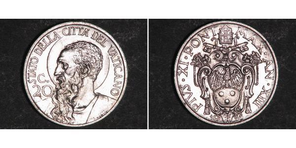 20 Centesimo Vatican (1926-)  