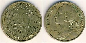 20 Centime Quinta Repubblica francese (1958 - ) Alluminio/Bronzo 