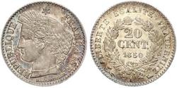 20 Centime Seconda Repubblica francese (1848-1852) Argento 