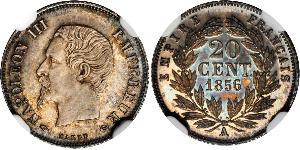 20 Centime Secondo Impero francese (1852-1870) Argento Napoleone III (1808-1873)