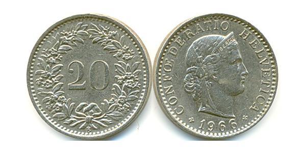20 Centime Suisse Cuivre/Nickel 