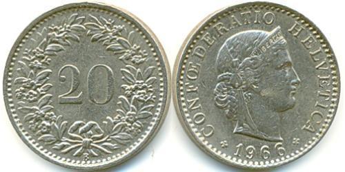 20 Centime Schweiz Kupfer/Nickel 