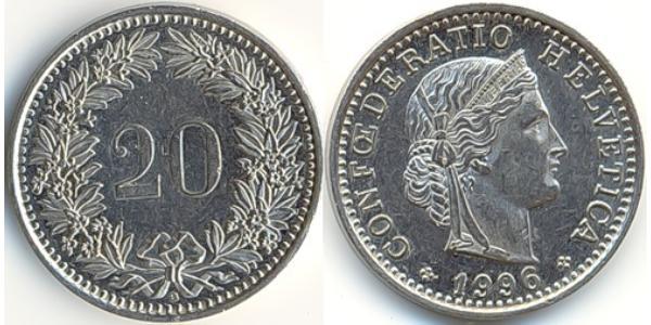 20 Centime Schweiz Kupfer/Nickel 