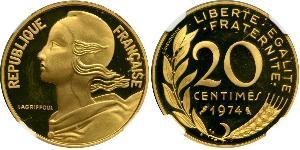 20 Centime France / Cinquième République (1958 - ) Or 