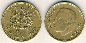20 Centime Marocco Ottone 