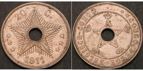 20 Centime 比屬剛果 (1908 - 1960)  