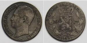 20 Centime 比利时 銀 