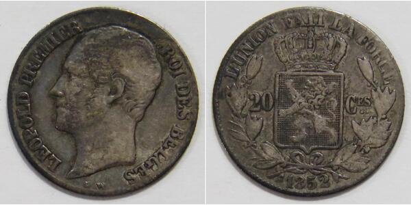 20 Centime 比利时 銀 
