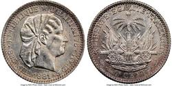 20 Centime / 1/5 Gourde Haïti Argent 