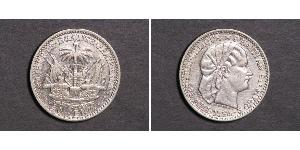 20 Centime / 1/5 Gourde Haiti Silver 