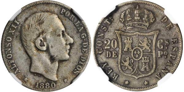 20 Centimo Philippines Argent 