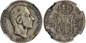 20 Centimo Filipinas Plata 