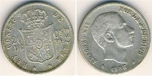 20 Centimo Filipinas Plata 