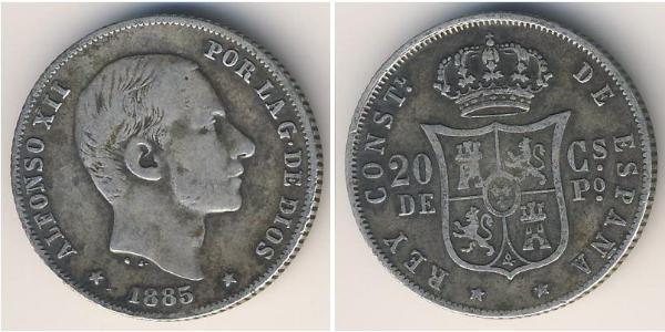 20 Centimo Philippinen Silber 