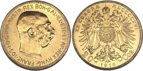 20 Corona Österreich-Ungarn (1867-1918) Gold Franz Joseph I (1830 - 1916)