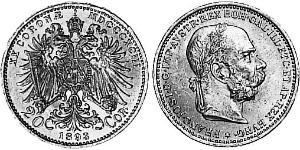 20 Corona Autriche-Hongrie (1867-1918) Or Franz Joseph I (1830 - 1916)