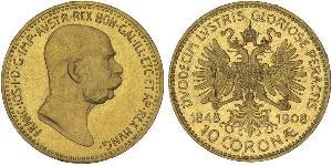 20 Corona Imperio austrohúngaro (1867-1918) Oro Franz Joseph I (1830 - 1916)