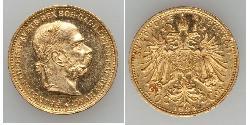 20 Corona 奥匈帝国 (1867 - 1918) 金 弗朗茨·约瑟夫一世 (1830 - 1916)
