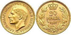20 Denaro Regno di Jugoslavia (1918-1943) Oro Alexander I of Yugoslavia (1888 - 1934)