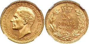 20 Denaro Regno di Jugoslavia (1918-1943) Oro Alexander I of Yugoslavia (1888 - 1934)