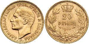 20 Denaro Regno di Jugoslavia (1918-1943) Oro Alexander I of Yugoslavia (1888 - 1934)