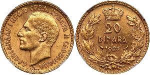 20 Denaro Regno di Jugoslavia (1918-1943) Oro Alexander I of Yugoslavia (1888 - 1934)