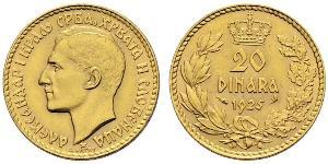 20 Denaro Regno di Jugoslavia (1918-1943) Oro Alexander I of Yugoslavia (1888 - 1934)
