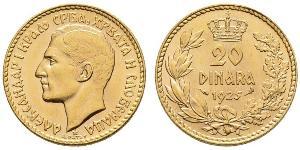 20 Denaro Regno di Jugoslavia (1918-1943) Oro Alexander I of Yugoslavia (1888 - 1934)