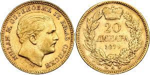 20 Dinar Serbien Gold Milan I. (Serbien)