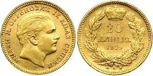 20 Dinar Serbien Gold Milan I. (Serbien)